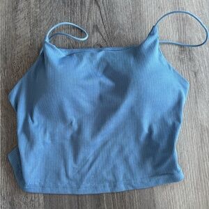 SHEIN Blue Ribbed Camisole Top